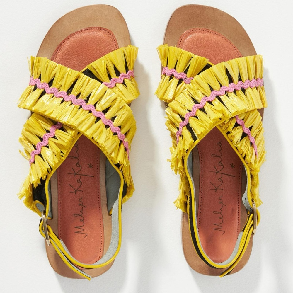 Meher Kakalia Ponza Liku Sandals-Women's Size: EU
35-Color: Black Motif-NEW!!